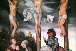 12-1 Crucifixion of Christ By Lucas Cranach c1500 National Museum of Fine Arts MNBA  Buenos Aires